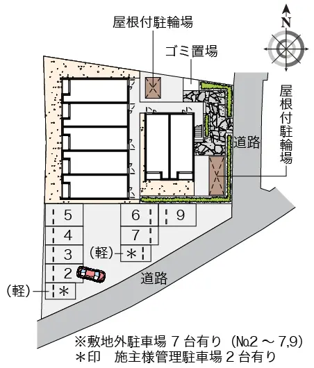 ★手数料０円★京都市山科区厨子奥矢倉町　月極駐車場（LP）